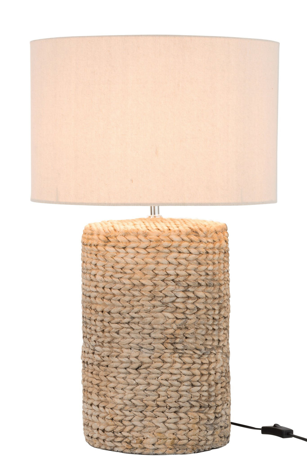 J-Line lamp Dik Vlecht - beton/katoen - naturel - large