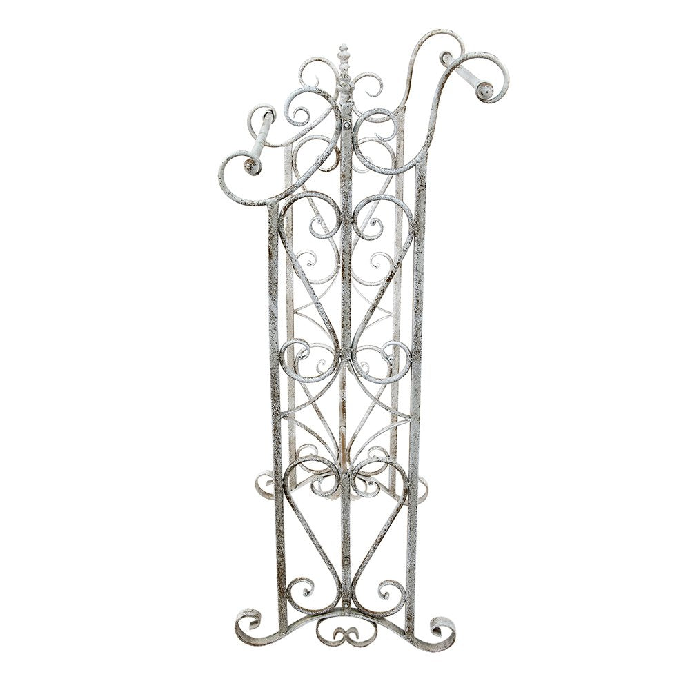 Handdoekenrek 48x36x89 cm Wit Grijs Metaal Handdoekhouder