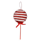 Kersthanger Lolly 14x4x30 cm Rood Kunststof