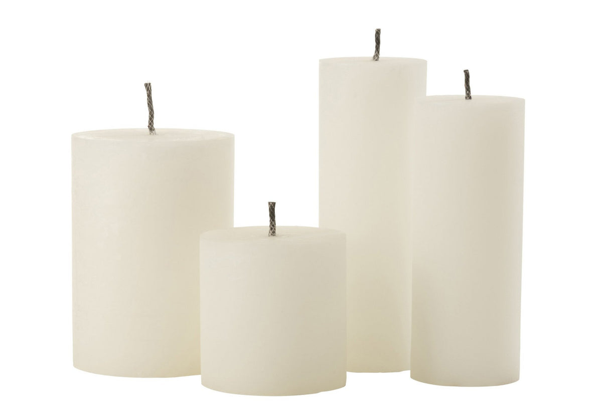 J-Line buitenkaars Pilaar Paraffine - wit - extra large - 50U
