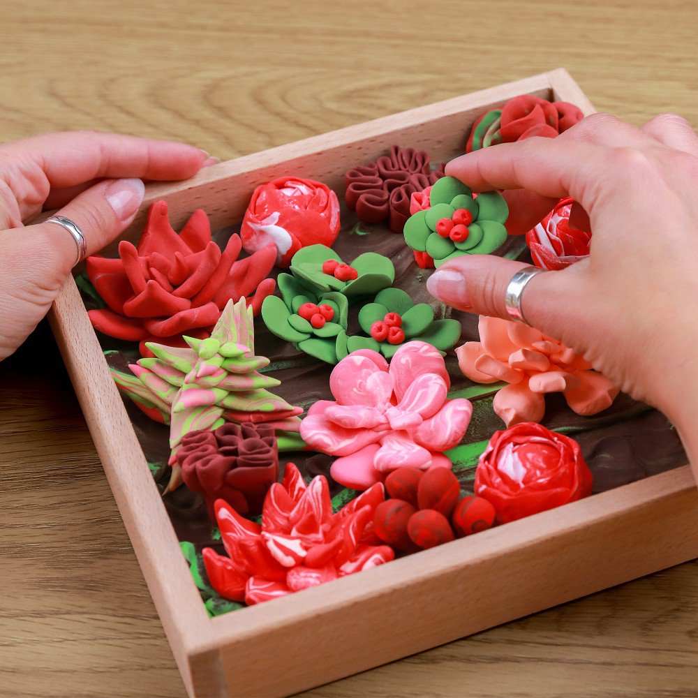 Okto clay 3D DIY Kunstwerk met foamklei, Passion, 10011,