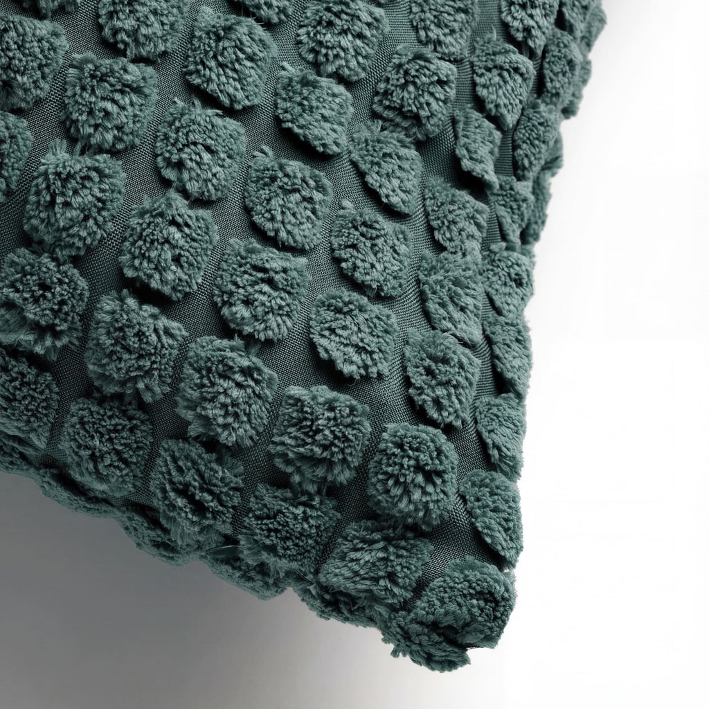 Dutch Decor Rome - Kussen 45x45 cm - Effen kleur - 3D-structuur - Alsemgroen - Groen