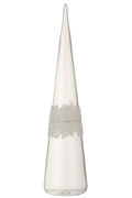 J-Line decoratie Kegel - glas - transparant - large