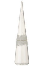 J-Line decoratie Kegel - glas - transparant - large
