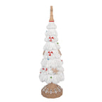Kerstdecoratie Beeld Kerstboom Ø 12x38 cm Wit Kunststof