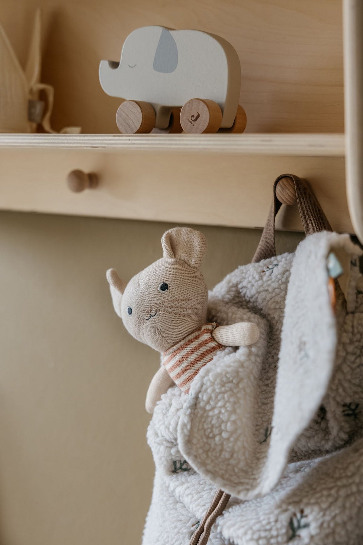 Gebreide speelgoed, babycadeau, muis Bertina