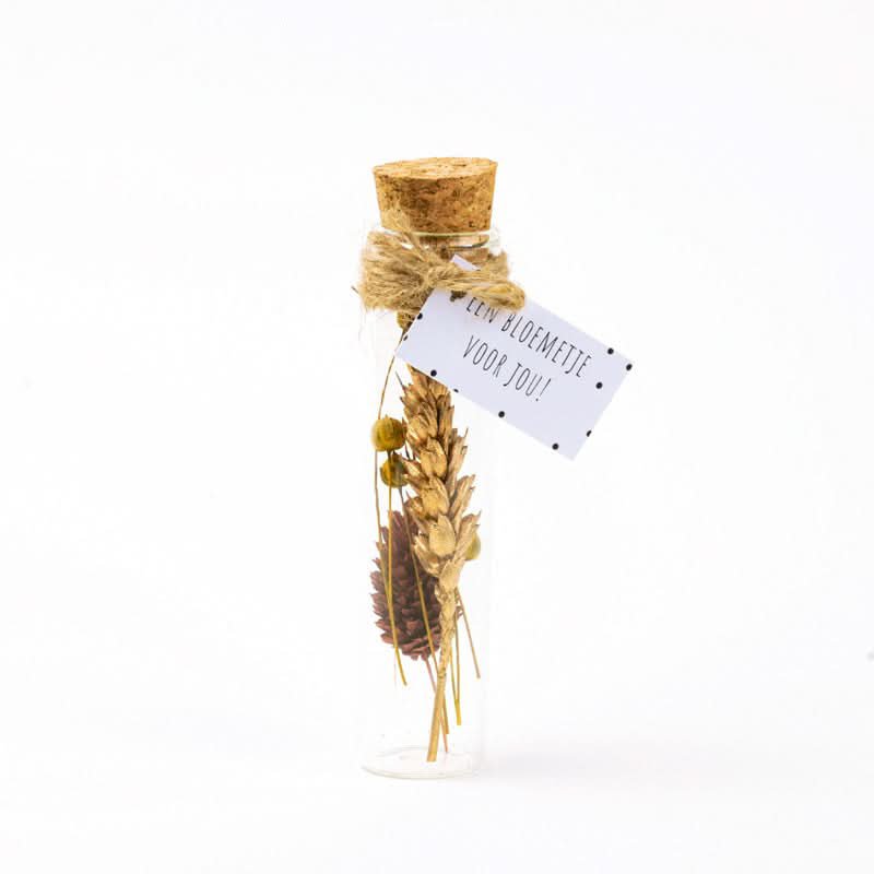 Droogbloem boeket goud 11cm
