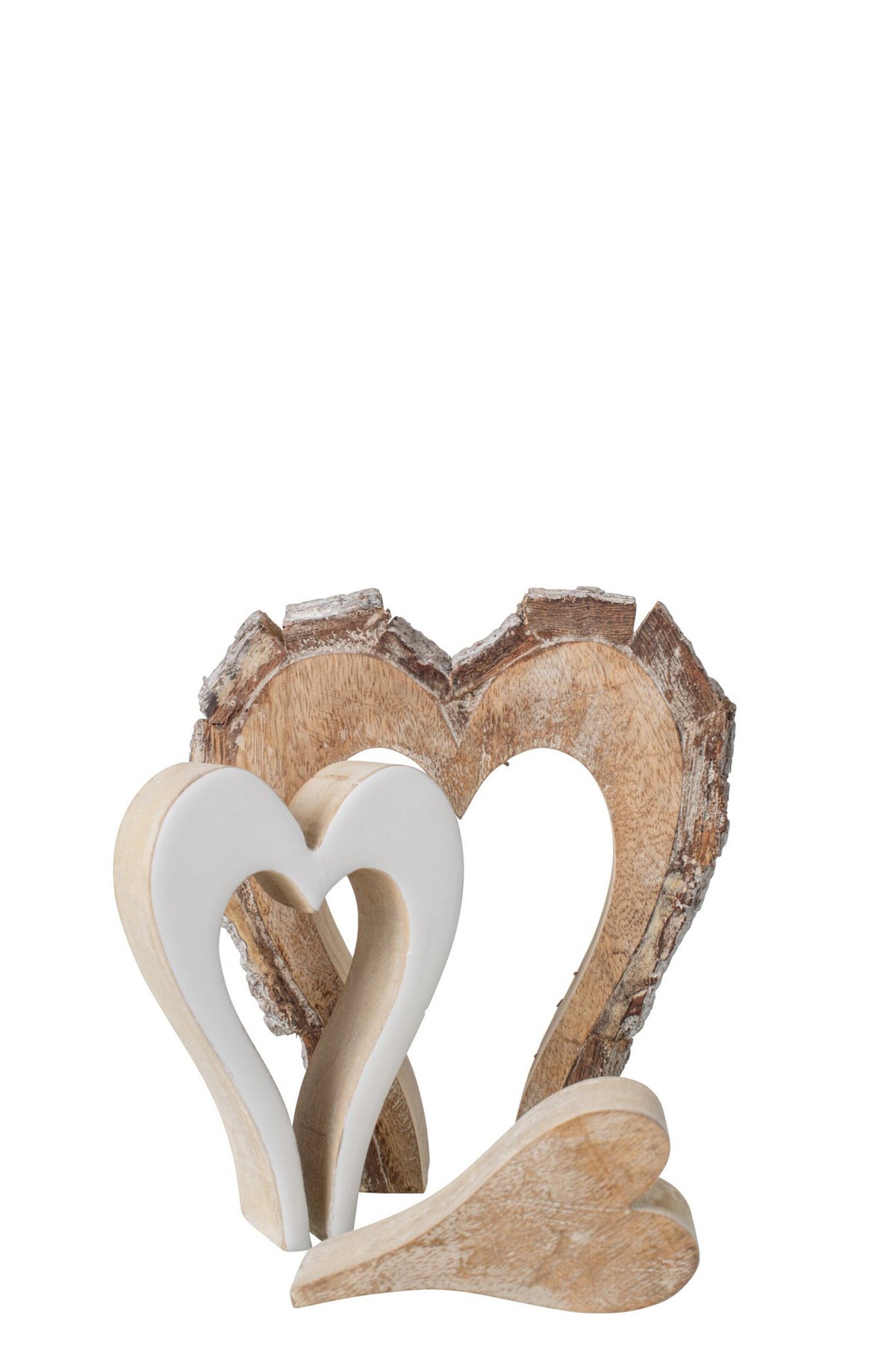 J-Line Hart - mangohout - naturel/wit - S