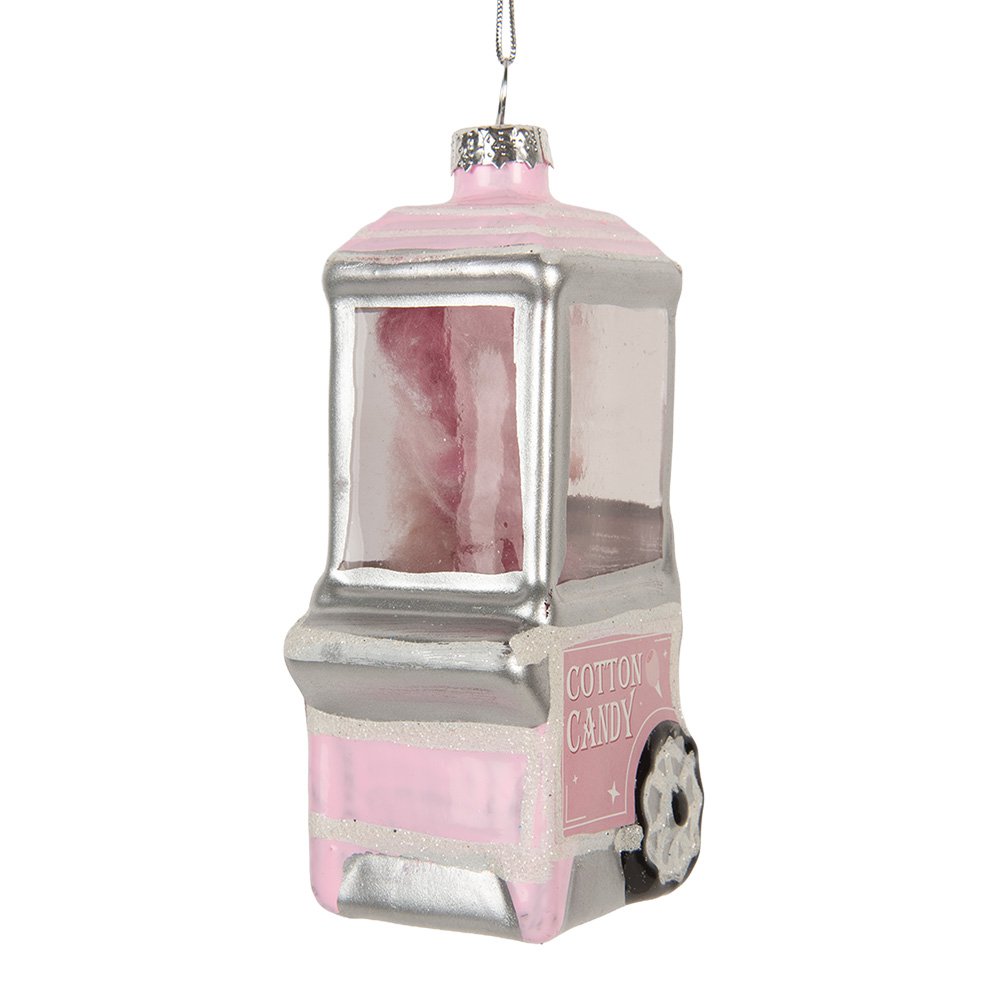 Kersthanger 6x5x11 cm Roze Glas