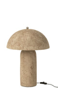 J-Line tafellamp Paddenstoel - papier maché - beige