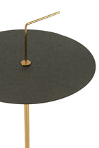 J-Line Bijzettafel Schijf Metaal Zwart/Goud