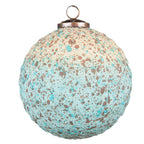 Kerstbal Ø 15 cm turquoise beige Glas KerstBoomversiering