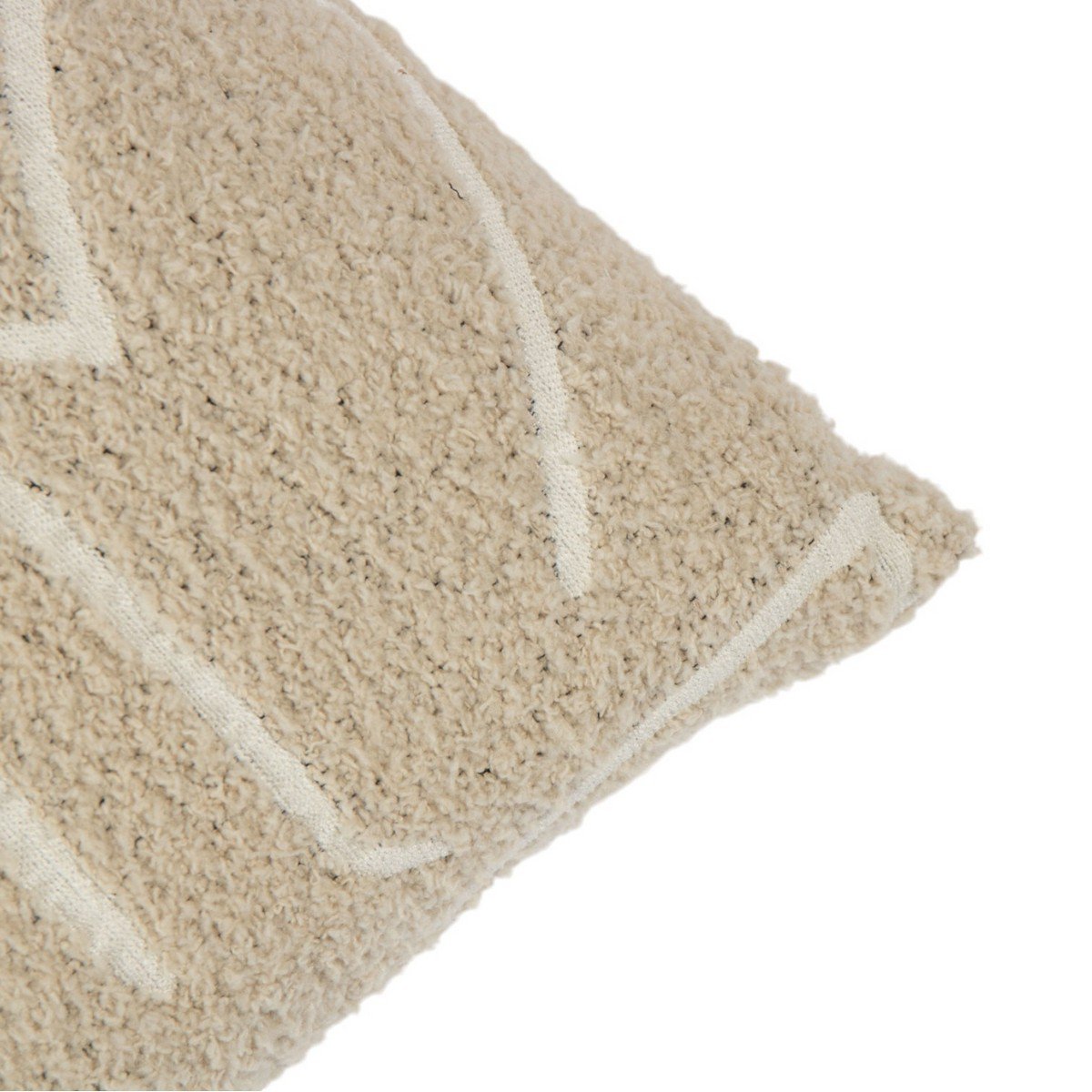 Roy Chenille Jaquard Kussen Creme 45x45cm