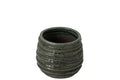 J-Line Bloempot - keramiek - petrolblauw - small