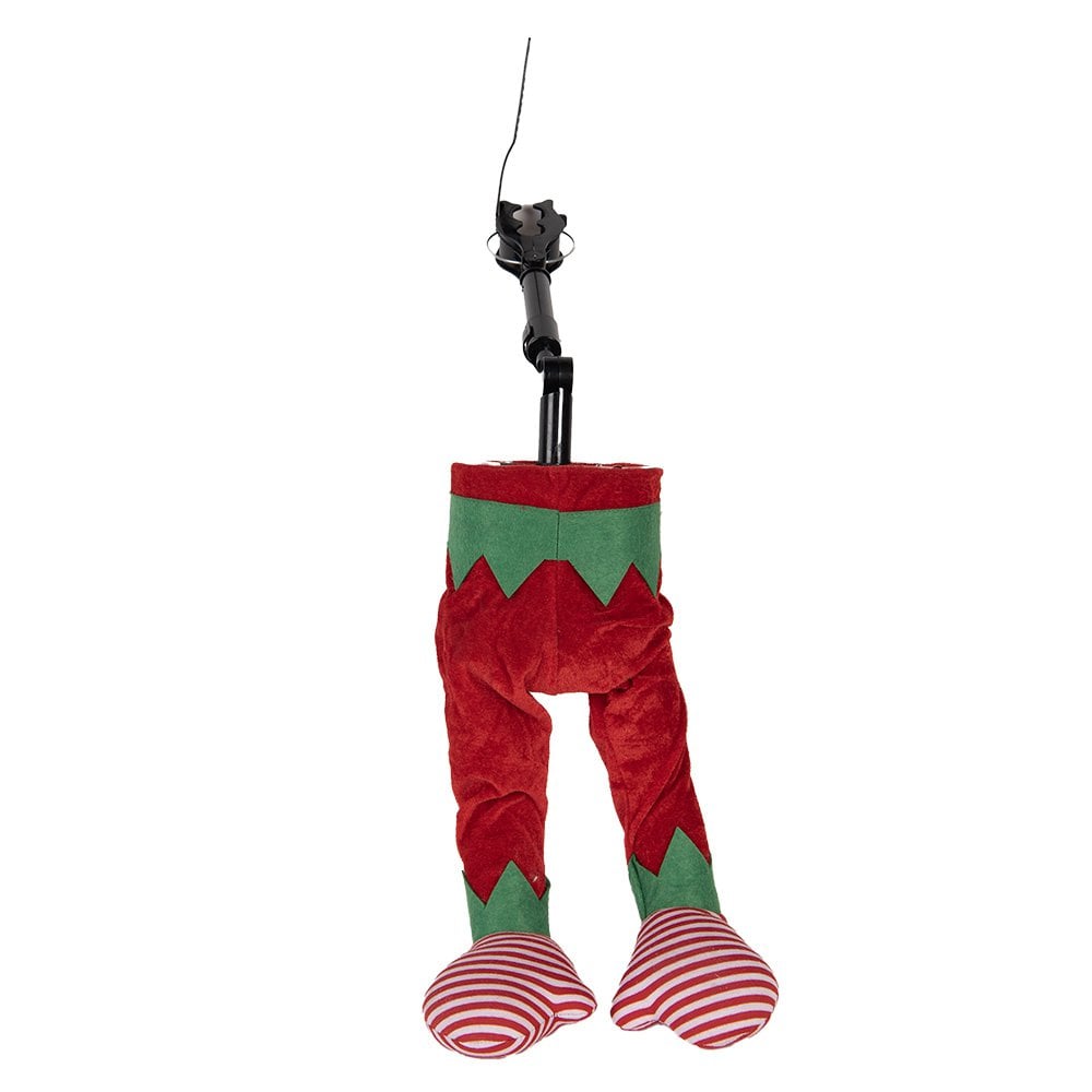 Kerstdecoratie Beeld Elf 15x10x39 cm / 3xAA Rood Kunststof
