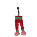 Kerstdecoratie Beeld Elf 15x10x39 cm / 3xAA Rood Kunststof