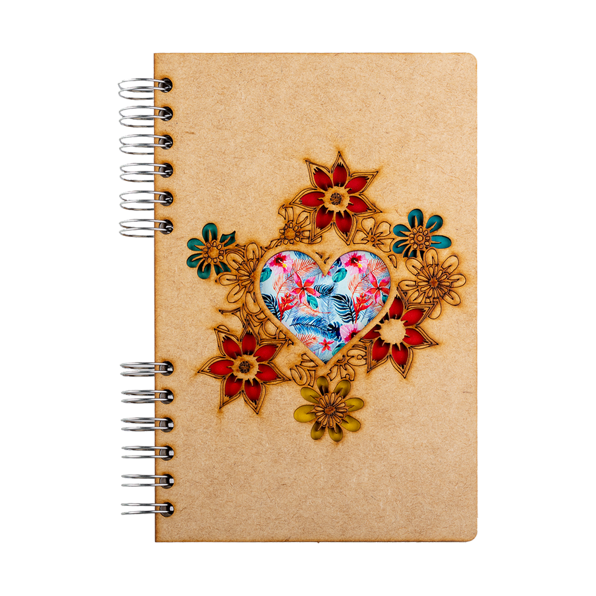 Duurzaam Houten Notitieboek – Komoni – Heartfelt/Hart – Gerecycled papier