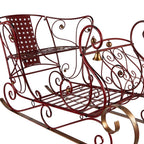 Arrenslee Kerst Groot 107x56x56 cm Rood Metaal