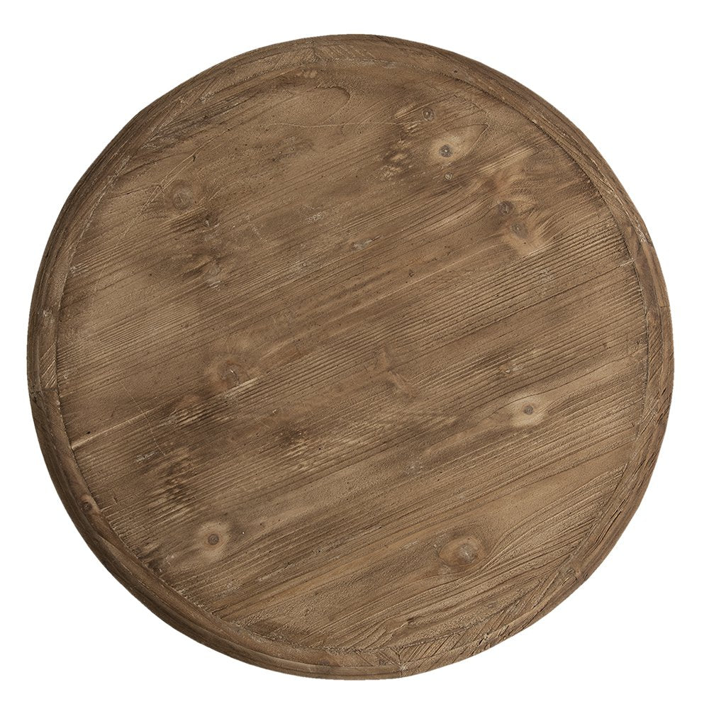 Bijzettafel Ø 56x45 cm Bruin Hout