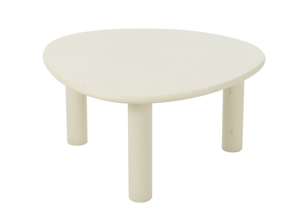 J-Line bijzettafel Bali - hout - wit - medium