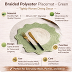 Polyester placemat – groen – strak geweven eetdecor