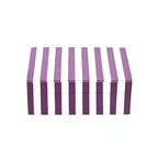 Paars gestreepte hars opbergdoos glanzende MDF decoratieve behuizing