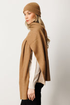 Artemis Beanie & Scarf Wool Set kameel-ecru