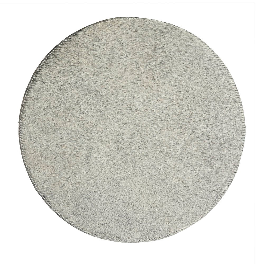 Placemat koehuid rond grijs Ø38cm