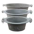 Decoratie schaal Set van 3 Ø 36x11 cm Grijs Metaal