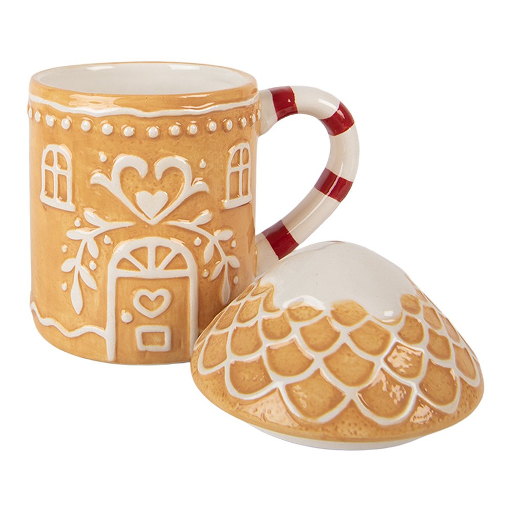 Mok Gingerbread house 350 ml Bruin Keramiek