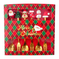 Dessert Bestek SET 6 Goudkleurig Metaal Kerst Decoratie Kerst