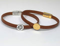 Semplice leren armband Tree of Life