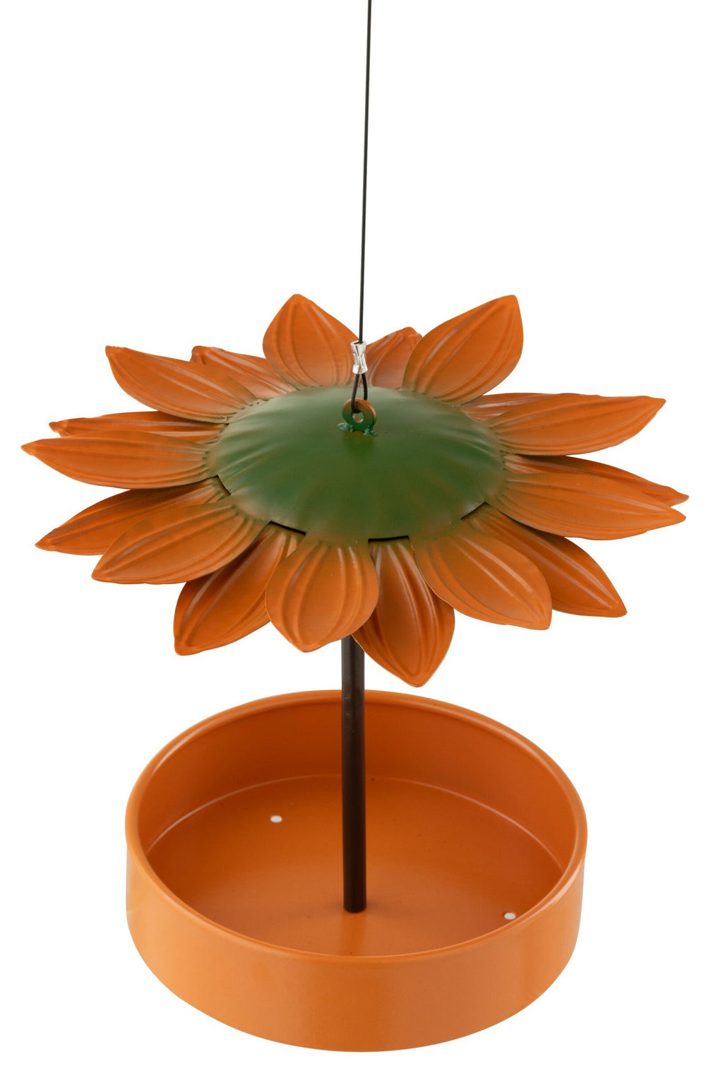J-Line vogelhuisje - metaal - oranje