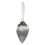Kerstbal Ø 6 cm Zilverkleurig Glas Kerstdecoratie