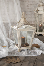 Lantaarn 26x26x47 cm Beige Metaal