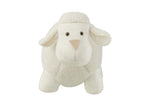 J-Line deurstopper Schaap - polyester - wit - H31 cm - 1,8 kg