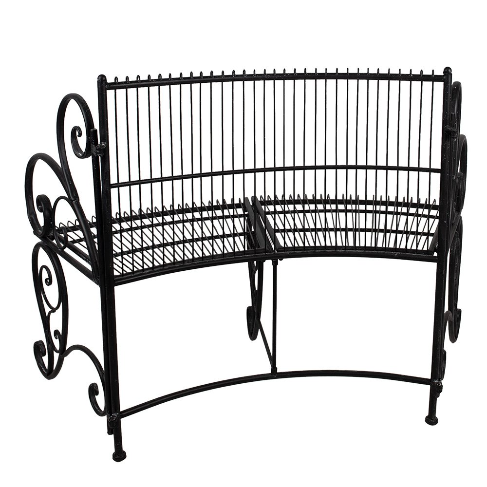 Tuinbank 134x54x92 cm Zwart Metaal