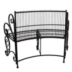 Tuinbank 134x54x92 cm Zwart Metaal