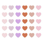 Voorjaar '26 Cadeaustickers op rol - 500 stuks - mini hearts mix warm