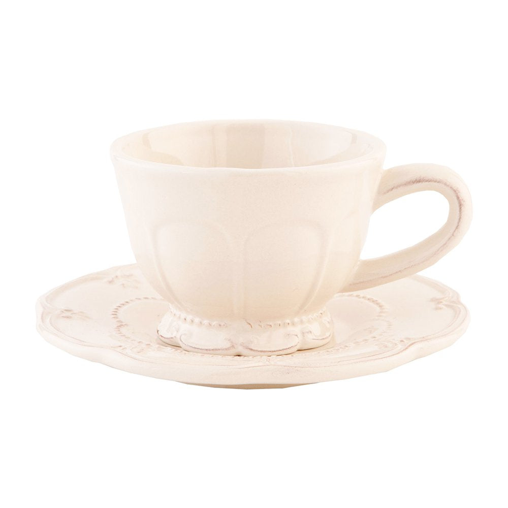 Kop en Schotel 150 ml Beige Keramiek Servies