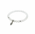 Dames armband Witte Jade 6 mm met dromenvanger bedel