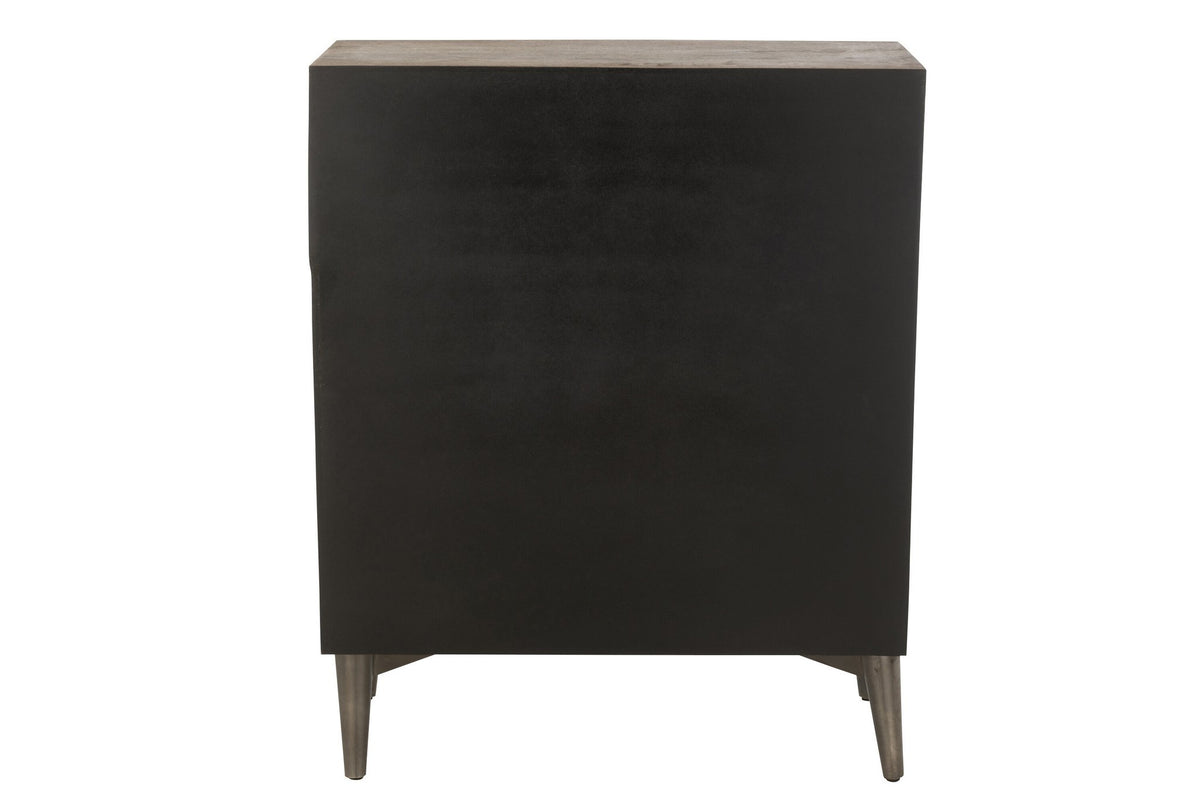 J-Line Kast 2 Deuren Mangohout/Mdf Bruin