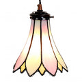 Hanglamp Tiffany Ø 15x115 cm Roze Beige Glas Hanglamp Eettafel