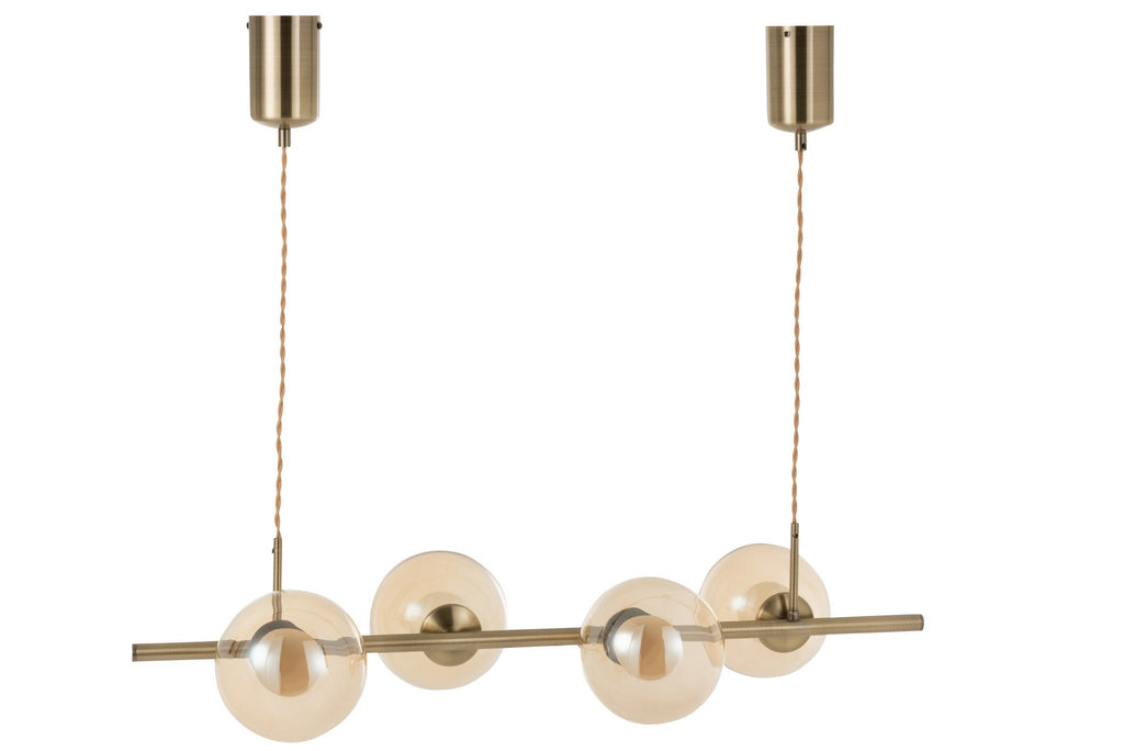 J-Line hanglamp Yuks 4 Lampen - staal - gou