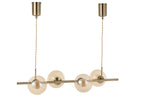 J-Line hanglamp Yuks 4 Lampen - staal - gou