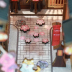 Cutebee, DIY Booknook, Under the Sakura Tree, YS06B, 18x11x23cm