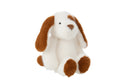 J-Line knuffel Hond - polyester - wit/bruin - medium