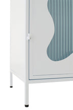J-Line decoratie Kast - polyresin - ijzer/glas - wit