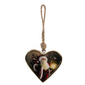 Kersthanger 13x2x13 cm Rood Hout Kerstman