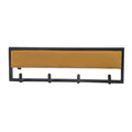 Wandjas coaty metaal met fluweel of lederlook - fluweel okergeel, 60cm